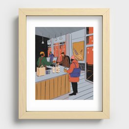 Cafe Scene III Recessed Framed Print