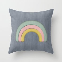 Beautiful Corduroy Rainbow Throw Pillow