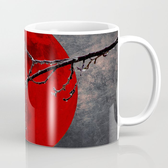Modern Blood Red Moon Rain Gothic Decor A175 Coffee Mug