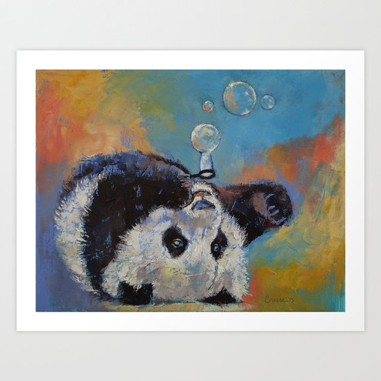 Blowing Bubbles Art Print