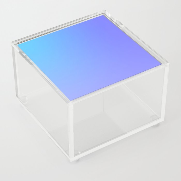 73 Blue Gradient 220506 Aura Ombre Valourine Digital Minimalist Art Acrylic Box