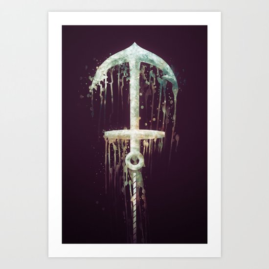 Upside Anchor Art Print