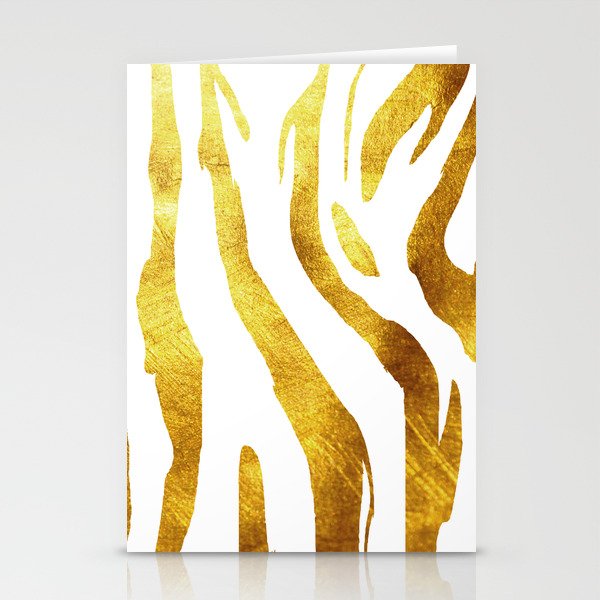 Gold Animal Print Stationery Cards