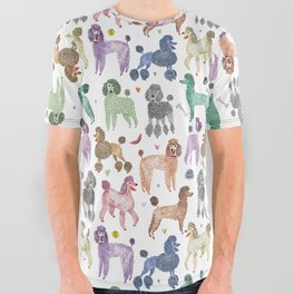 Poodles by Veronique de Jong All Over Graphic Tee
