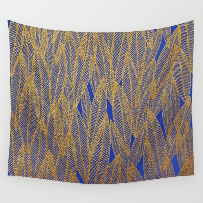 Golden Leaves Wall Tapestry