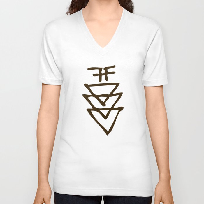 freedom flashing logo. V Neck T Shirt