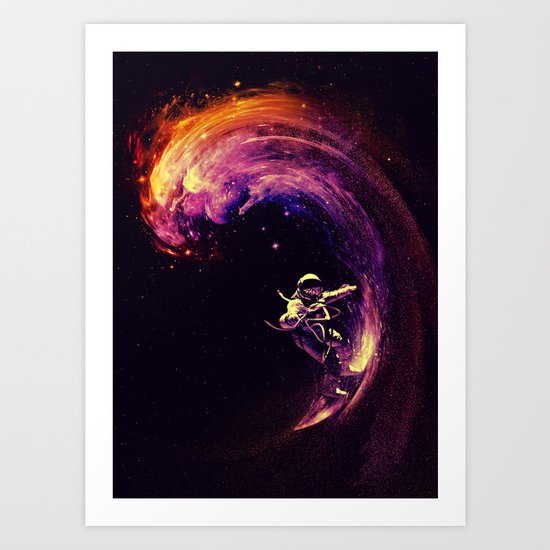 Space Surfing Art Print