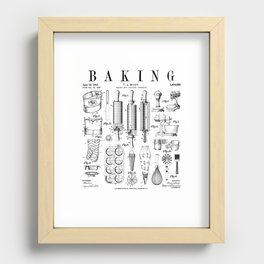 Baking Cooking Baker Pastry Chef Kitchen Vintage Patent Recessed Framed Print