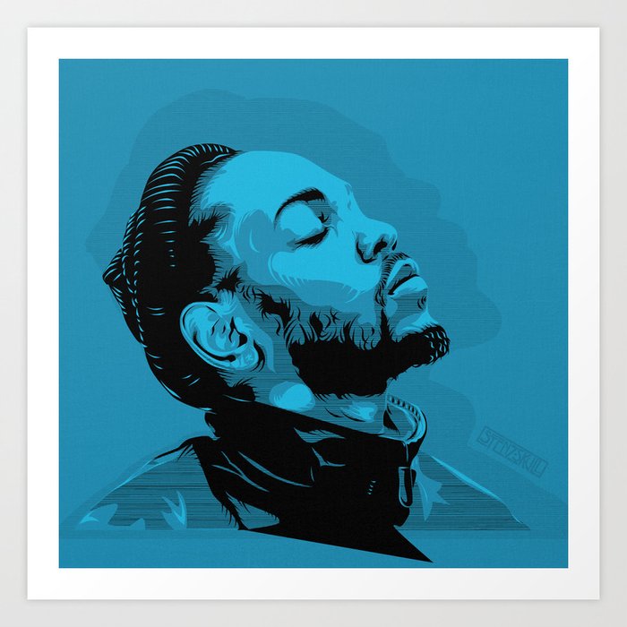 Kendrick Lamar by STENZSKULL Art Print