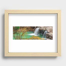 Blue Waters At Falling Water Falls - Autumn Panorama Recessed Framed Print