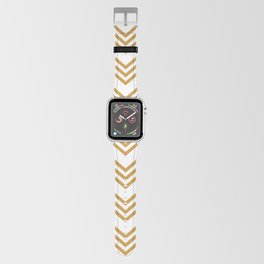 Dark Orange and White Chevron Arrow Pattern Pairs DE 2022 Popular Color Alameda Ochre DET482 Apple Watch Band