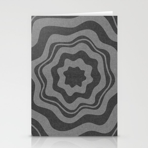 boho floral - charcoal Stationery Cards