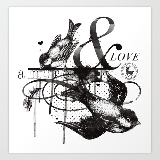Amore & Love Art Print