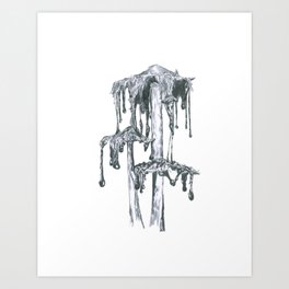 Dripping Mushroom Art Print