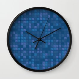 november blue geometric pattern Wall Clock