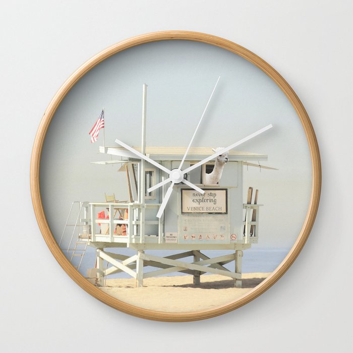 ALPACA -  VENICE BEACH No. 23 Wall Clock