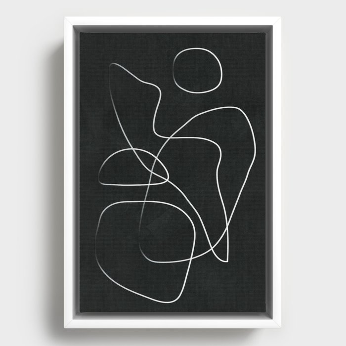 Abstract Line IV Framed Canvas