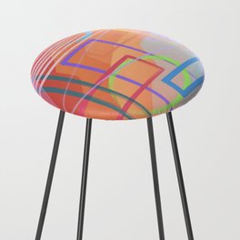 Abstract Stroke of Life (D162) Counter Stool