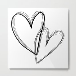 Heart 2 Heart 1 (on white) Metal Print