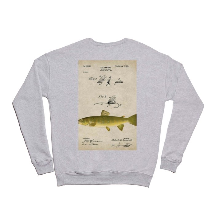Fishing crew neck sweatshirts top