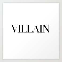 Villain minimal logo Art Print