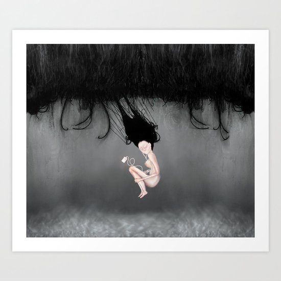 breathing in the sound of music Art Print
