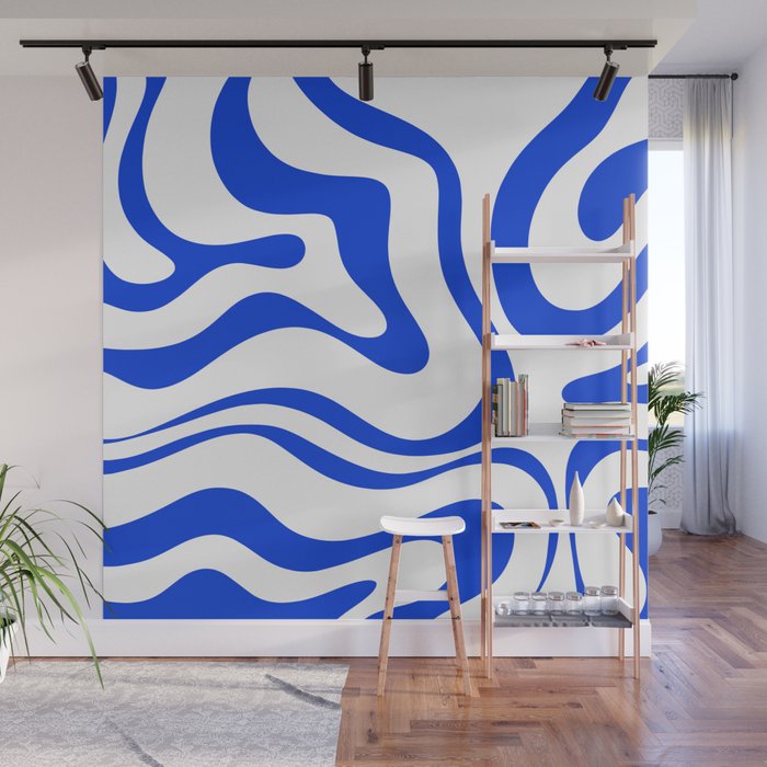Retro Blue Abstract Design