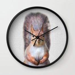 Squirrel - Colorful Wall Clock