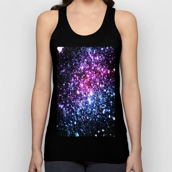 Cool Tone Galaxy Stars Unisex Tank Top
