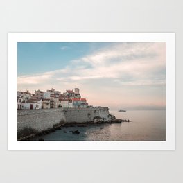 French Riviera Coast | Europe France Antibes City Sunset Landscape Photography Art Print