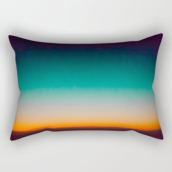 Blue and Yellow Magic Dawn in the Sky Rectangular Pillow