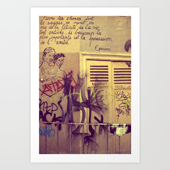 French Graffiti, Paris-2 Art Print