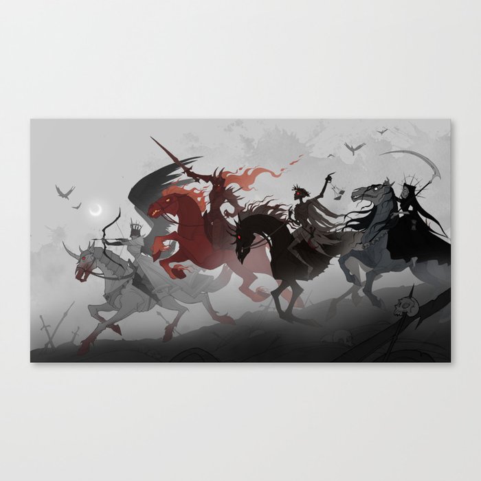 Four Horsemen Of The Apocalypse Canvas Print By Irenhorrors Society6