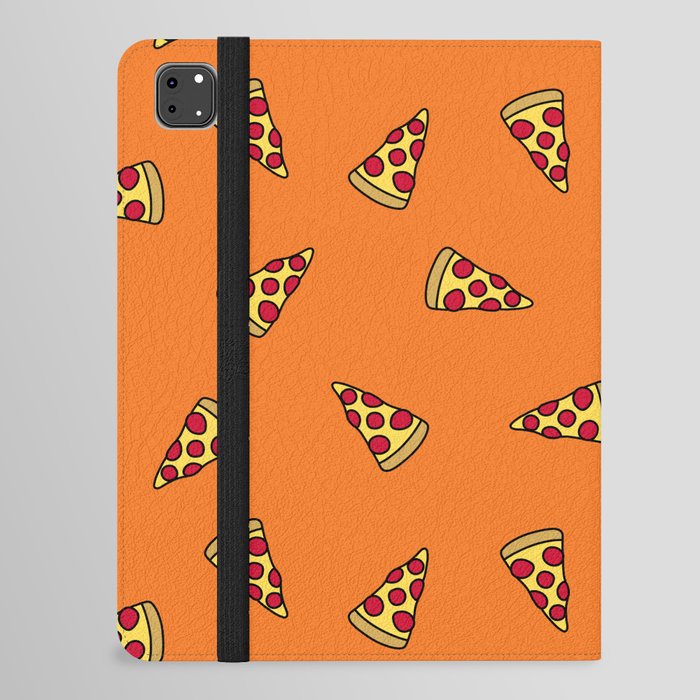 Pizza Slice Pattern (orange) iPad Folio Case
