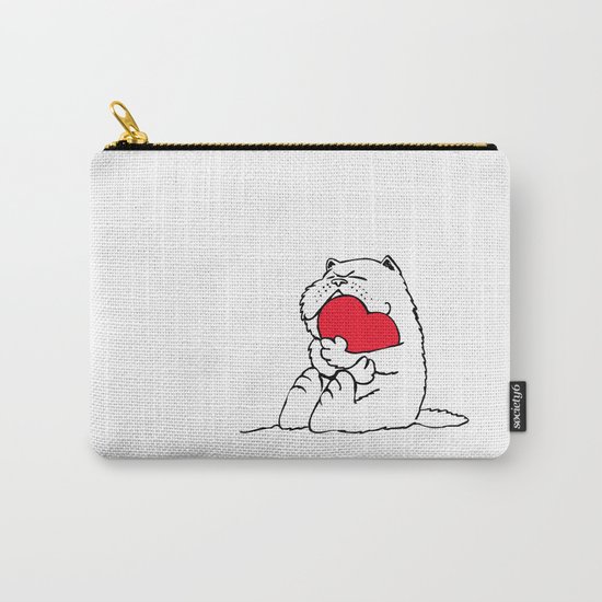 Persian Cat Heart Carry-All Pouch