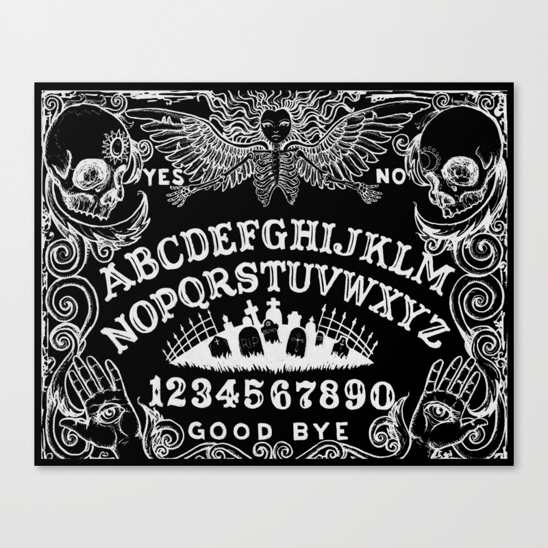 Ouija Board Wallpaper Black And White Ouija Board Black Canvas Print By Shayneofthedead Society6 ouija board black canvas print by shayneofthedead