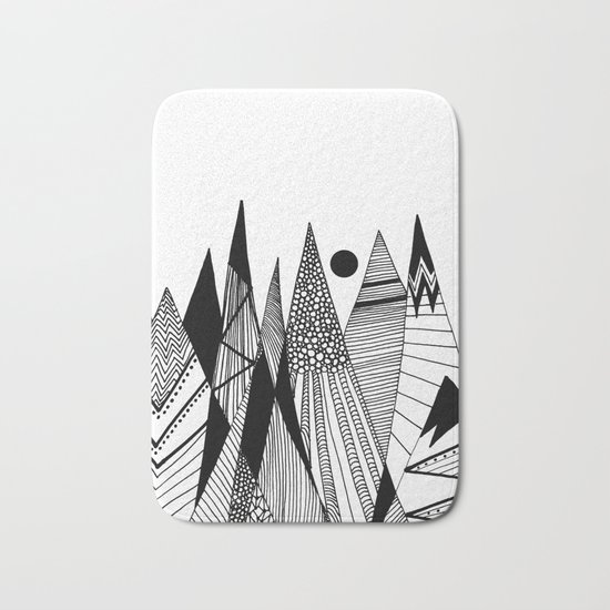 Patterns in the mountains II Bath Mat