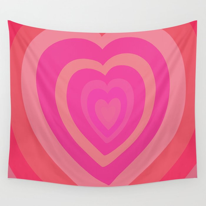 Love Me Like You Do - pink red Wall Tapestry