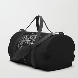 The Girl with the Flowers: Black & White Edition Duffle Bag