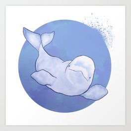 Beluga Wave Art Print