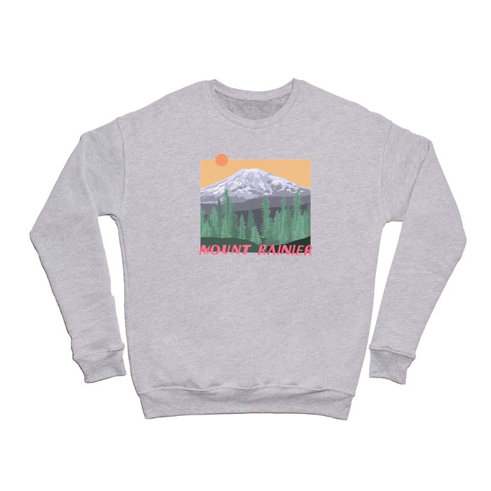Mount Rainier National Park Vintage Style Crewneck Sweatshirt by Mary Wilder