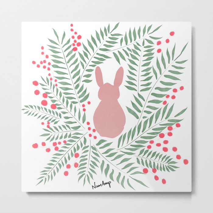 Rabbit Art Work Metal Print