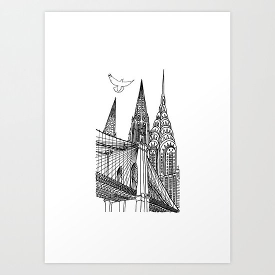 NYC Silhouettes Art Print