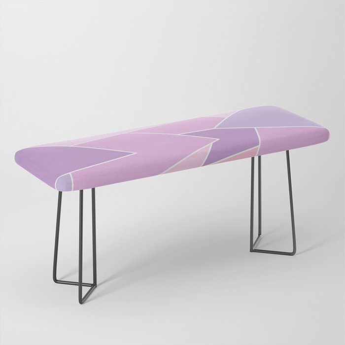 Pastel Triangles Pink & Lilac Bench