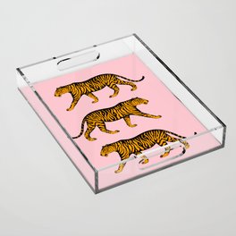 Tigers (Pink and Marigold) Acrylic Tray