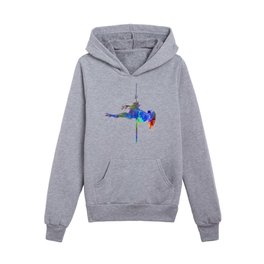 watercolor dancer striper Kids Pullover Hoodies