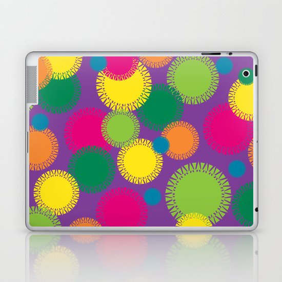 Spikey Circles Purple Laptop & iPad Skin