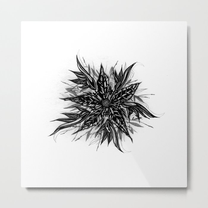 GR1N-FL0W3R (Grin Flower) Metal Print