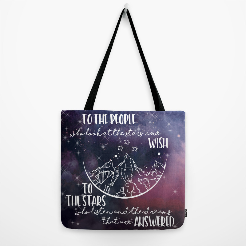 To The People Who Look The Stars And Wish Tote Bag By Islabooks Society6