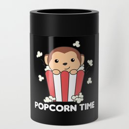Monkey Popcorn Time Funny Animals In Fast Food Can Cooler